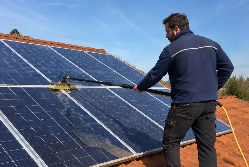 Nettoyage et entretien de panneaux solaires à Bloye